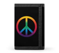 Rainbow Peace Sign Men's Classic Trifold Wallet