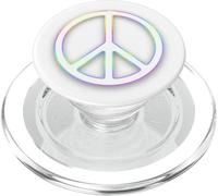 Rainbow Peace Sign Pride LGBTQ Love Equality Symbol Design PopSockets PopGrip for MagSafe