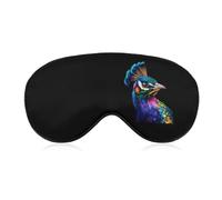 Rainbow Peacock Cute Sleep Mask for Women Men Light Blocking Eye Shade Cover with Adjustable Elastic Strap
