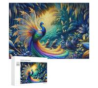 Rainbow Peacock in Amazon Rainforest - Challenging Puzzle for Adults, 300 PCS, Weekend Puzzle Project - to Assemble, Frame And Display