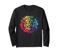 Rainbow Pentacle Pagan Pride Pentagram Long Sleeve T-Shirt