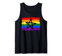 Rainbow Pentagram Goth LGBTQ Flag Gay Pride Pentacle Tank Top