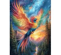 Rainbow Phoenix 1000 Pc Classic Jigsaw Puzzle Fairy Tale Wild Animals Fantasy Puzzle for Adults Hard Challenging Hobby Home Decor Poster High-grade Rigid Cardboard 1000 PCS