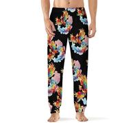 Rainbow Phoenix Fire Bird Men's Pajamas Pants Soft Lounge Sleep Pant Pjs Bottoms Sleepwear Sweatpants for Home Casual