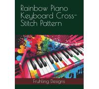 Rainbow Piano Keyboard Cross-Stitch Pattern