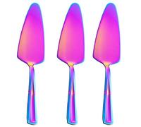 Rainbow Pie Cake Server Set, GoGeiLi 3-Piece Stainless Steel Dessert Server Spatula for Pizza, Pastry, Cheese, Dishwasher Safe