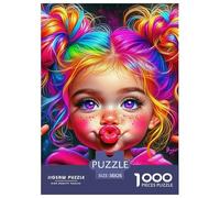 Rainbow Pigtails 1000 Piece Jigsaw Puzzle For Adults Educational Games Stress Relief Puzzle Exercise The Memory of The Brain for Men, Women, Elders, Seniors 38x26cm/1000pcs