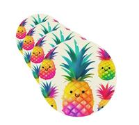 Rainbow Pineapple Cartoon Car Air Freshener Cards Set of 4 Pieces Long Lasting Hanging Scented Cards Auto Aromatherapy Tablets Personalized Car Fresheners Gifts for Men Women - Lavender Scent