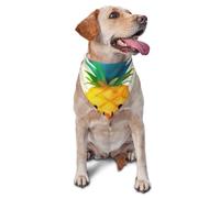 Rainbow Pineapple Cartoon Dog Bandana Pet Scarf Accessories for Small Medium Dogs Cats Photo Prop, Triangle Pet Bandanas Adjustable Puppy Bib Washable Dog Kerchief Puppy Neckerchief