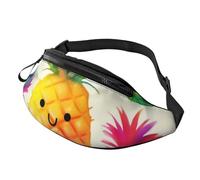 Rainbow Pineapple Cartoon Fanny Pack for Men Women Crossbody Waist Bag Waterproof Sports Belt Bag Outdoor Hip Pack