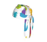 Rainbow Pineapple Print Cycling Headwrap Under Helmet Skull Cap Sweat Wicking Quick Dry for Patriotic Event Gift