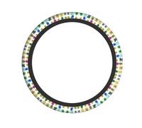 Rainbow Pineapple Print Elastic Steering Wheel Cover - All Over Printed, High-Grade Chloroprene Rubber - Non-Slip, Durable, Eco-Friendly Wheel