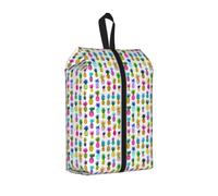 Rainbow Pineapple Print Men Women Travel Shoe Storage Bag Organizer Pouch for Gym Camping Daily Use
