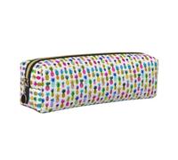Rainbow Pineapple Print Unisex Pencil Case Pouch Office Travel Stationery Organizer Storage Bag