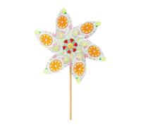 Rainbow Pinwheel - PVC Flower-Style | Handmade Yard Spinners Kids Toy Colorful Wind Whirligig For Lawns Garden Fruits Pride Decorations Outdoor Children Project Craft Party Favor And Daily Use