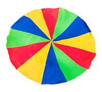 Rainbow Play Parachute for Youngsters, 9.8 ft / 300 cm, Group Play and Party Games, No Center Hole Design, Polyester Material, Easy Grip for Teamwork Activities