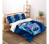 Rainbow Poker Radiance Bedding Set 3D Printed Poker Theme Duvet Cover Set 3 Pcs Microfiber Quilt Cover Suitable for Boys & Girls with Pillowcase Double（200x200cm）