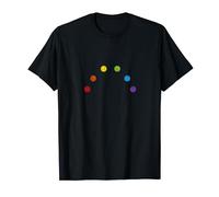 Rainbow Polka Curve Dot Gay Pride Vintage Colors LGBTQ Ally T-Shirt