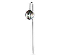 Rainbow Polka Dot Stripe Black and White Bookmark for Reading, Elegant Rus