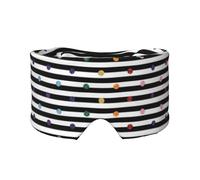 Rainbow Polka Dot Stripe Black and White Print Print Soft Eye and Ear Muffs for Adults Sleeping Protection Cover for Travel Nap Relief