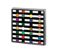 Rainbow Polka Dot Stripe Black And White Square Lapel Pins Backpack Pin Cute Brooch Decoration Brooches for Women Men Fashion Button Badges for Hat Backpacks Purses Jackets Shirt Suit