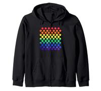 Rainbow polka dots - pansexual Zip Hoodie