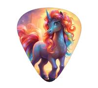 Rainbow Pony Patterned guitar picks - (thin/medium/thick) free to choose, suitable for all kinds of string instruments,