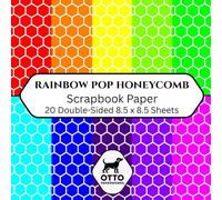 Rainbow Pop Honeycomb Scrapbook Paper: Double-Sided Craft Paper for Scrapbooking, Junk Journals, Card Making, Origami, DIY Projects and Mixed Media