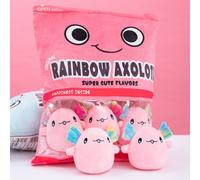 (Rainbow Powder (6 salamanders)) Bubble Tea Boba Cup Plush Toy Pillow Cushion Kids Birthday Gift