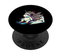Rainbow Powder Rider Cute Alpine Unicorn Ski PopSockets Adhesive PopGrip