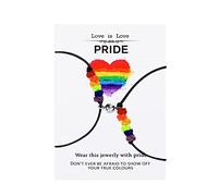Rainbow Pride Bracelets 4 Pcs Colorful Bracelets for Lesbian Gay Pride Beaded String Couple Bracelets Handmade Adjustable Rainbow Bracelets Gift, rope, other