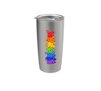 Rainbow Pride Bunnies Stacked Kawaii LGBTQ Cute Bunny Stainless Steel Insulated Tumbler