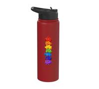 Rainbow Pride Chickens Stacked Cute LGBTQ Kawaii Stainless Steel Insulated Water Bottle