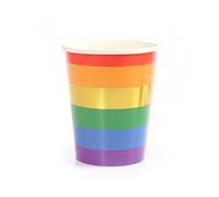 Rainbow Pride Cups - Pack of 60 Rainbow Colour Paper Cups - Perfect Accessory for Pride Month, Pride Marches and Pride Events