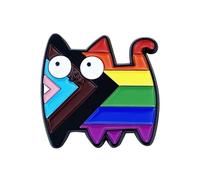 Rainbow Pride Flag Ally Enamel Brooch Pin for LGBT Equality Supporter, Lapel Pins for Clothes, Backpacks, Hats, M, Metal, metal