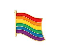 Rainbow Pride Flag Enamel Pin Badge - LGBTQ+ Rainbow Flag Lapel Pin for Jacket, Backpack, Lanyard and Bag
