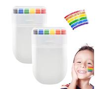 Rainbow Pride Flag Face Paint,2 Pcs Pride Face Paint Rainbow Crayons Face Paint for Face and Body Paint,for Gay Pride Parade, Pride Month Celebrations