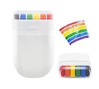 Rainbow Pride Flag Face Paint - Gay Pride Rainbow Stripe Fan Brush Stick, Face and Body Paint for Parade, Celebrations, Cosplay, Party, and Halloween Makeup (2 Pack)