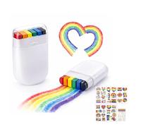 Rainbow Pride Flag Face Paint,Pride Stickers,Rainbows Face & Body Paint for LGBTQ Parade, Gay Pride Makeup,Multicolor Flag Face Paint, Easy Wash,Halloween Makeup (White,4)