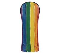 Rainbow Pride Flag Gay LGBT Pride Day Golf Covers Pu Leather with Interchangeable No. Tags for Driver Fairway Hybrid Wood