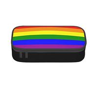 Rainbow Pride Flag Pencil Case, Large Capacity Pencil Pouch Pen Bag Small Cosmetic Bag for Women Men