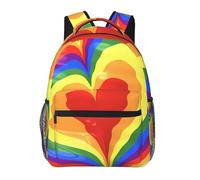 Rainbow Pride Flag Waving In The Wind Adult Backpacks 15 Inch Laptop Backpack Lightweight Travel Bag for Men Women Gifts
