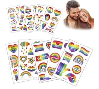 Rainbow Pride Temporary Tattoos - Waterproof Gay Pride Stickers for Pride Day, Personality Decoration & Party Celebrations（10 Sheets ）