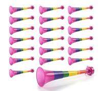 Rainbow Pride Vuvuzela - Pack of 20-27cm Long Noisemaker in Rainbow Colours - Perfect Accessory for Pride Month, Pride Marches and Pride Events