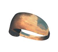 Rainbow Print Non-Slip Elastic Running Headband, Sweat Absorbing Stretchy Hair Bands For Gym Yoga, Soft Skin-Friendly Foldable Workout Headband