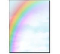 Rainbow Printable Letterhead Stationery Paper - 80 Sheets - 8.5" x 11" Decorative Writing Paper - Rainbow Clouds Sky Letter Paper - 28lb Bond (105gsm) for Letters Invitations Notes Announcements