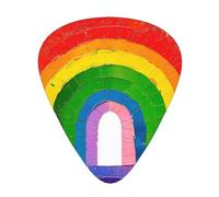 Rainbow Printed Custom 12 Pieces Guitar Pick In A Box,The Pick Makes Sound Clear, Ukulele, Electric Bass (0.46 0.71 0.96mm)