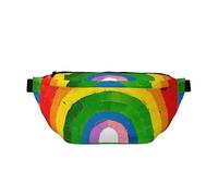 Rainbow Printed Fanny Pack Waist Bag for Men Women, Adjustable Bumbags Hip Bum Bag Travel Crossbody Bags Sports Running Hiking Belt Bag