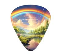 rainbow Printed pick set - 12 pieces, thin, medium and thick guitar picks, suitable for guitar, bass, electric guitar and ukulele