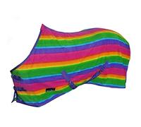 Rainbow Printed Standard Fleece Rug - Equestrian Breathable Turnout Travel Horse Cooler Rugs without Neck - Pony Cob Protective Blanket Sheet for Fields Yard Stable